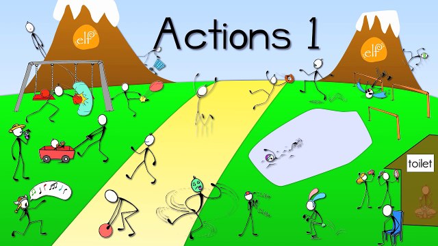 Verb Rap and Chant Lesson for Kids - 24 Action Verbs with Lyrics for Children !