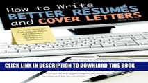 [Read] Ebook How to Write Better RÃ©sumÃ©s and Cover Letters (How to Write Better Resumes and