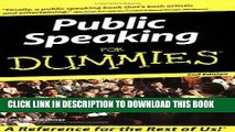 [Read] Ebook Public Speaking For Dummies New Version