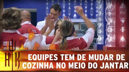 Equipes tem de mudar de cozinha no meio do jantar e se confundem