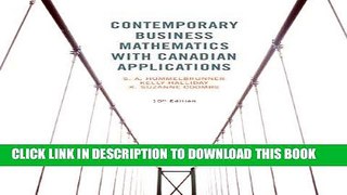 [Free Read] Contemporary Business Mathematics with Canadian Applications (10th Edition) Full