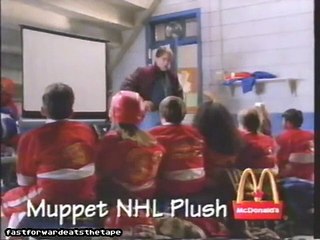 McDonald's Muppets NHL Plush Toys Television Commercial 1995