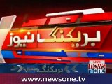 Khursheed Shah talks to media in Sukkur