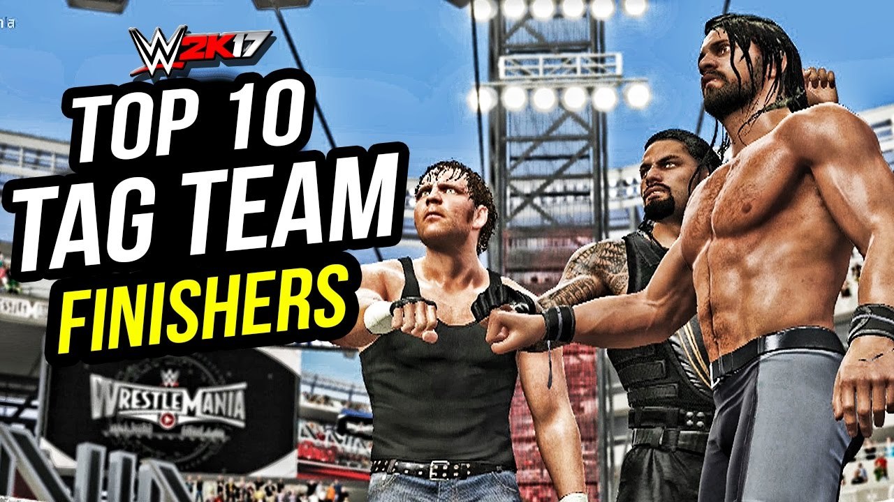 WWE 2K17 - Top 10 Tag Team Finishers! PS4 & XBOX ONE