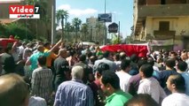 تشييع جثمان الشهيد محمد الحسينى بمسقط رأسه فى بور سعيد