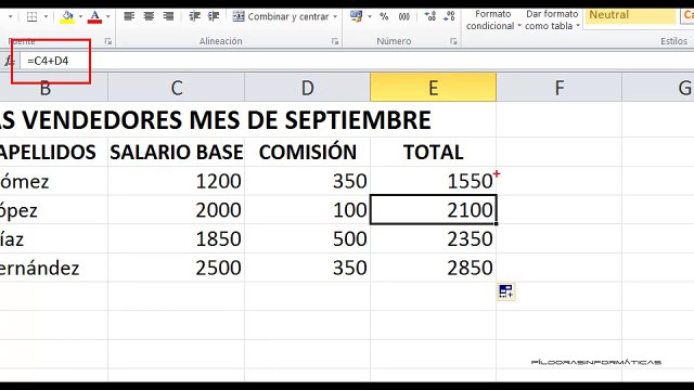 Curso Excel 2010 Básico Video 10 Fórmulas y referencias