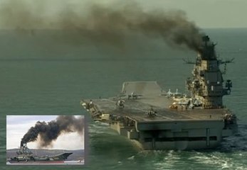 Адмирал Кузнецов дымит как паровоз на Сирию