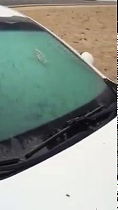 How to clear ice off your wind shield Watch this! It works!!