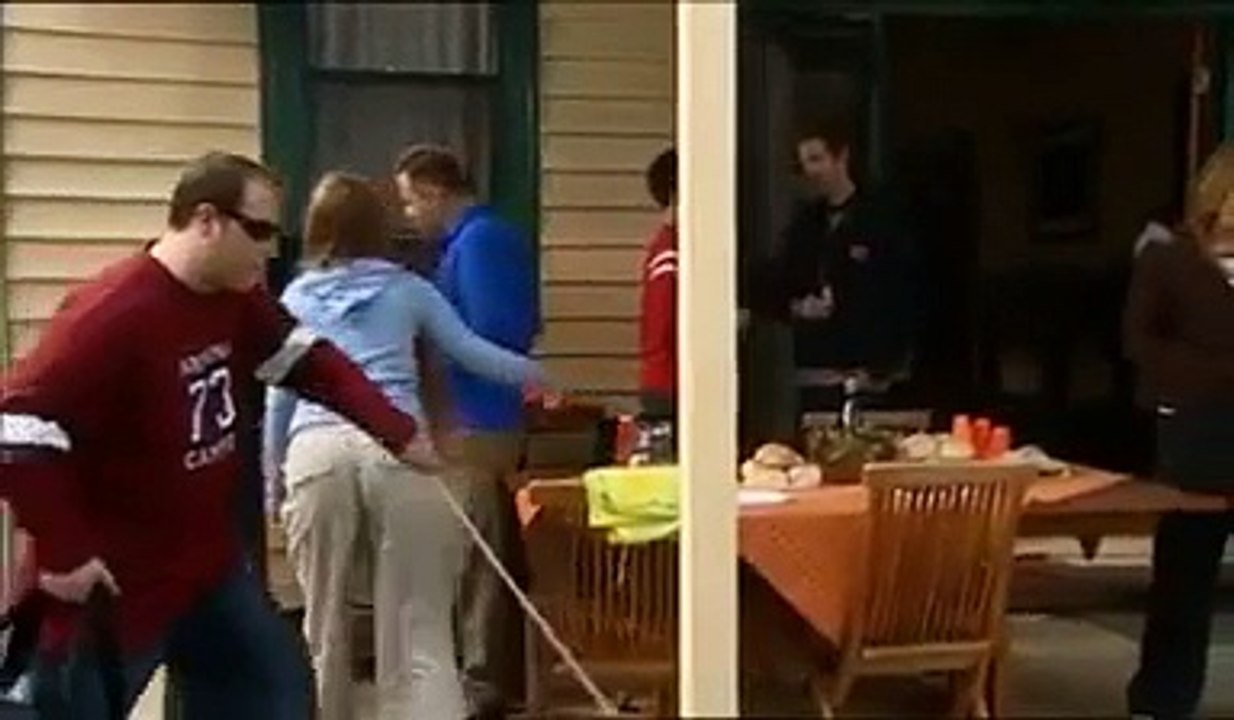blind man kicks the cat