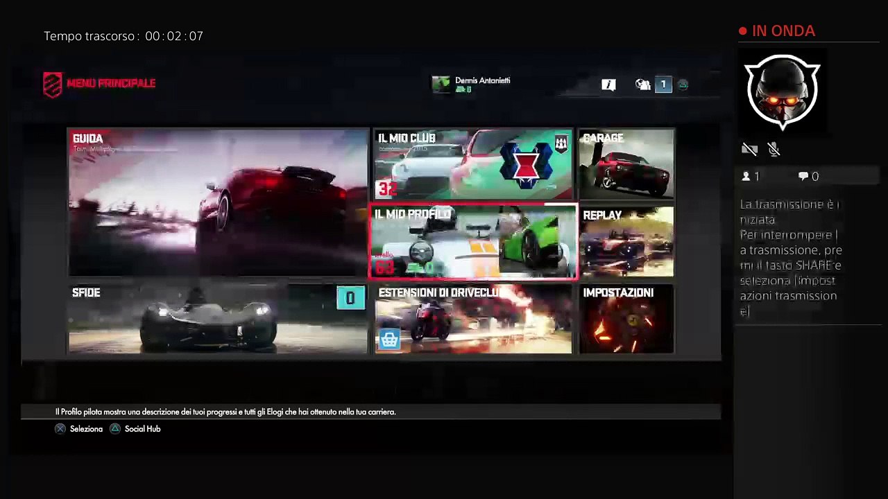 Trasmissione Driveclub ps4