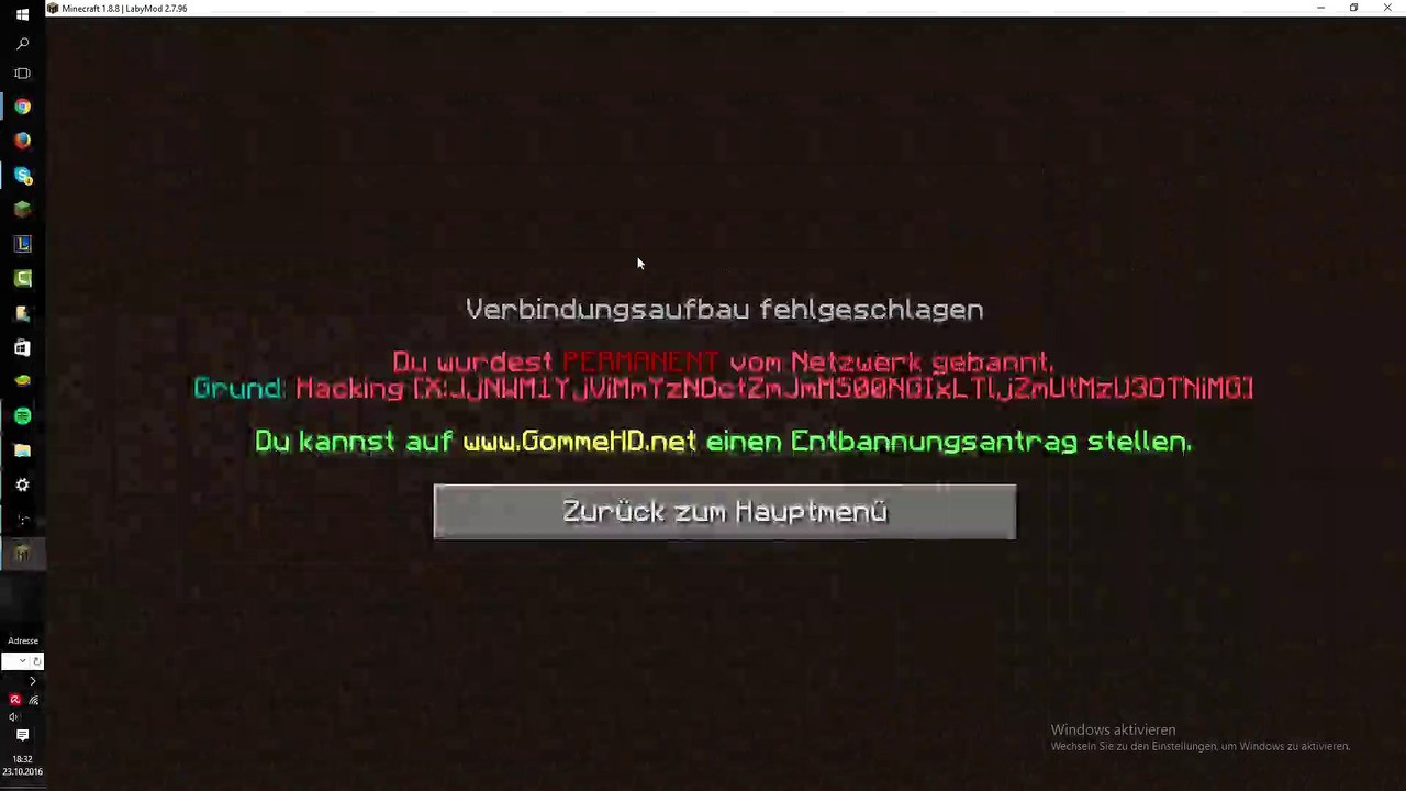 entbannungsantrag an GommeHD.NET