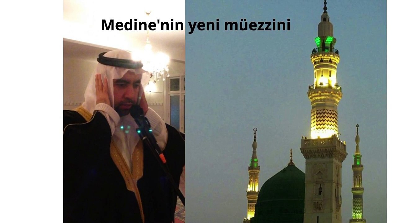 Metin Demirtas. Adhan Madinah. Medine ezan. Mescidin Minarelerden ALLAHU EKBER nidalar yukselirken