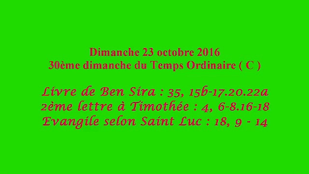 Homélie du 30ème dimanche du Temps Ordinaire - C ( 2016 )