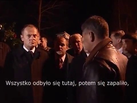 Видео Путина и Дональда Туска на месте Смоленской авиакатастрофы