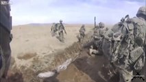 U.S. Army infantry firefight against taliban in winterly Afghanistan