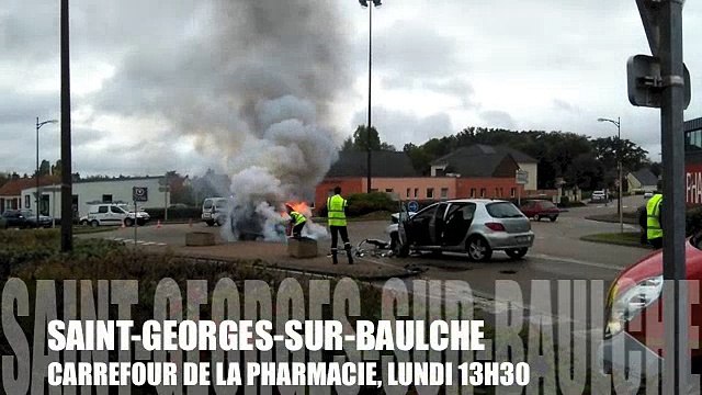 Collision frontale à Saint-Georges-sur-Baulche : le feu, mais plus de peur que de mal