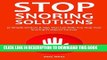 [Free Read] STOP SNORING SOLUTIONS 2016: 10 Simple Devices   Tips That Can Help You Stop Your