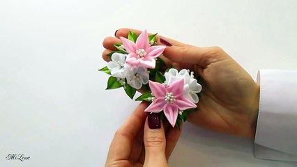 МК   DIY Kanzashi HairClip
