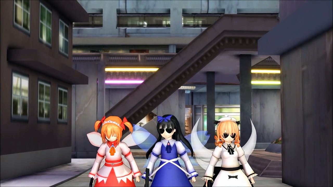 Touhou MMD--kung fury