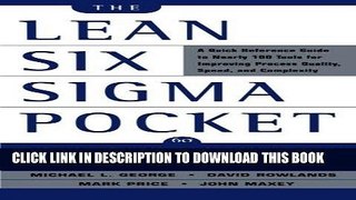[Ebook] The Lean Six Sigma Pocket Toolbook: A Quick Reference Guide to 100 Tools for Improving