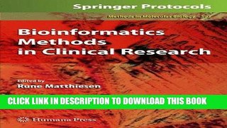 [Free Read] Bioinformatics Methods in Clinical Research Free Download