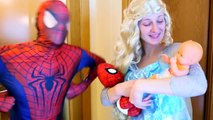 Spiderman vs Police Wanted Dead or Alive! w_ Harley Queen, Frozen Elsa & Fun Superhero In Real Life!