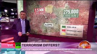 Syrie Victimes à Alep de bombardements de rebelles soutenus par coalition pilotée par USA