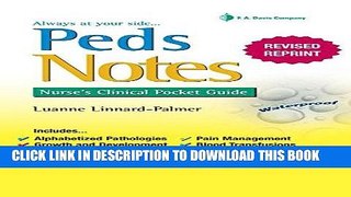 [New] Ebook PedsNotes: Nurse s Clinical Pocket Guide (Nurse s Clinical Pocket Guides) Free Read