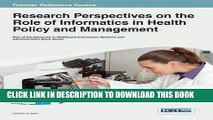 [Free Read] Research Perspectives on the Role of Informatics in Health Policy and Management Free