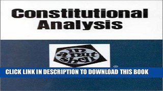 [PDF] Constitutional Analysis in a Nutshell (Nutshell Series) Full Collection