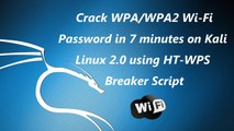 Crack WPA_WPA2 Wi-Fi password in 7 minutes on Kali linux using HT-WPS Breaker