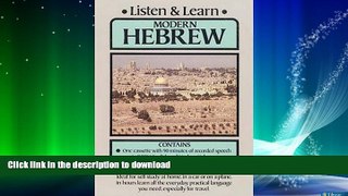 EBOOK ONLINE  Listen   Learn Modern Hebrew  GET PDF