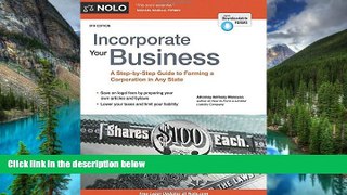 Must Have  Incorporate Your Business: A Step-by-Step Guide to Forming a Corporation in Any State