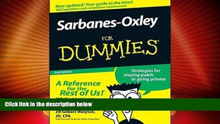 Must Have PDF  Sarbanes-Oxley For Dummies  Best Seller Books Most Wanted