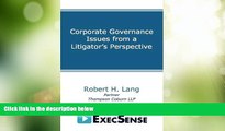 Big Deals  Corporate Governance Issues from a Litigator s Perspective  Best Seller Books Best Seller
