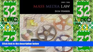 Big Deals  Mass Media Law 2001-2002  Best Seller Books Most Wanted