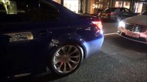 BMW M5 V10 Donuts, Drifts and NEAR CRASH on Sloane Street!