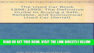 [FREE] EBOOK The Used Car Book, 1998 (Serial) ONLINE COLLECTION