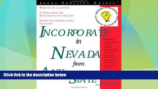 Big Deals  Incorporate in Nevada from Any State  Best Seller Books Best Seller