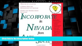 Big Deals  Incorporate in Nevada from Any State  Best Seller Books Best Seller