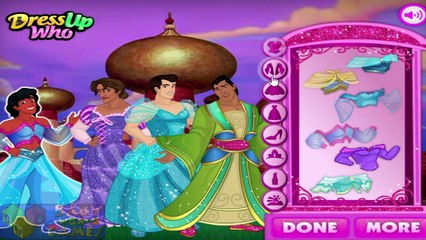 → Disney Princes Aladdin, Flynn, Henry and Li Shang - Crossdress (FUNNY PARODY Dress Up Game)