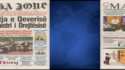 SHTYPI I DITES ME TITUJT KRYESORE TE FAQEVE TE PARA TE GAZETAVE SHQIPTARE E PREMTE 21 TETOR 2016 LAJ