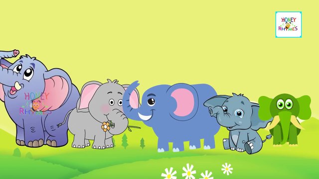 The Finger Family Elephant Family Nursery Rhyme | Elephant Cartoon Animation Finger Family Songs