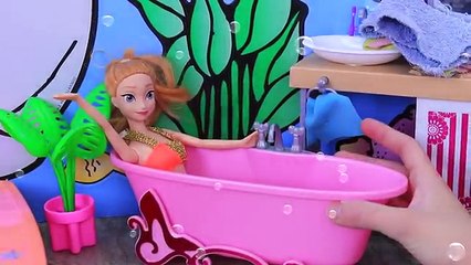 Barbie Shower & Frozen Anna Barbie Bubble Bath with Mr Bubble Bath Foam by DisneyCarToys