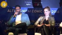 AJAY DEVGN WITH TEAM LAUNCH SHIVAAY COMIC & MERCHANDISE AT BOMBAY EXHIBITION CENTRE