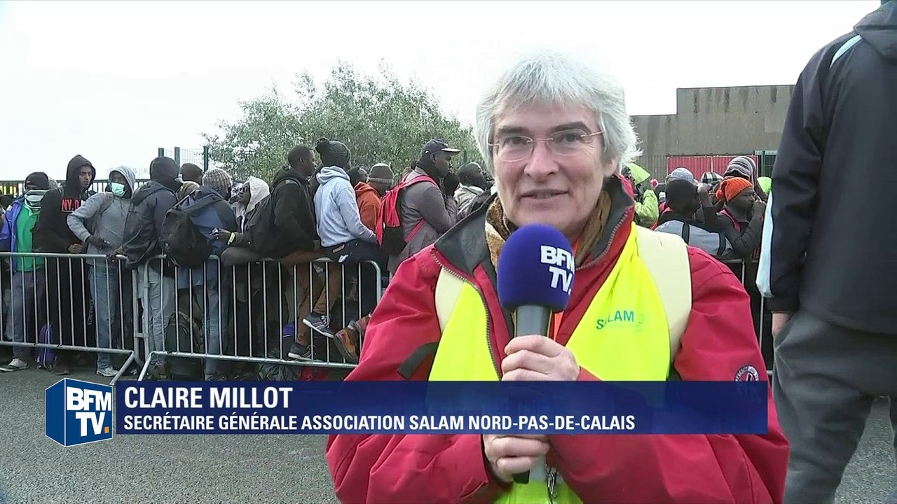 Évacuation de la "Jungle" de Calais: "Ça fait plaisir de voir des visages souriants"