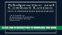 Read Now Malpractice   Contact Lenses: A Guide to Limiting Liability in Contact Lens Practice, 2e