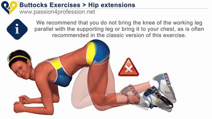 Hip extensions, butt exercise for women