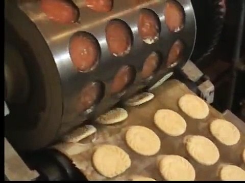 Видео работы машины формующей для сахарного печенья РМП-3М
