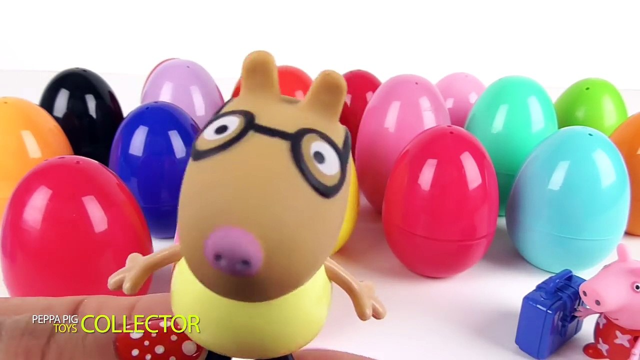 Peppa Pig Alphabet Puzzle Picking and Opening Surprise Eggs